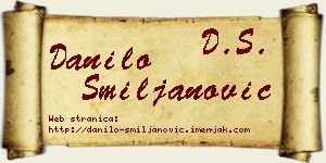 Danilo Smiljanović vizit kartica